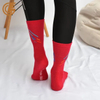 Anti-Slip Comfortable Anti-Bacterial Pure Red Athletic Sports Compression Socks