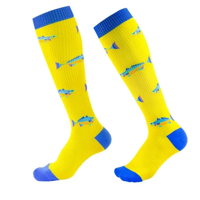 Customised Wholesale High Quality Children Knee High Sport Compression Cycling Socks