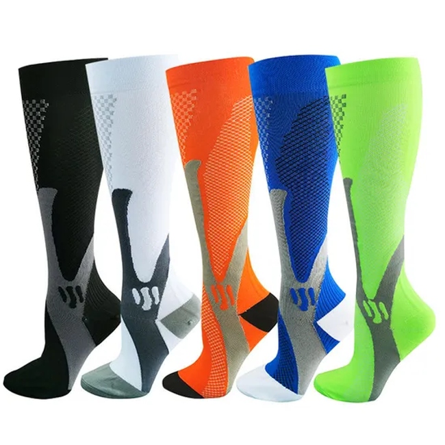 High Quality Men Women Knee High 20-30mmhg Running Cycling Athletic Sport Compression Socks