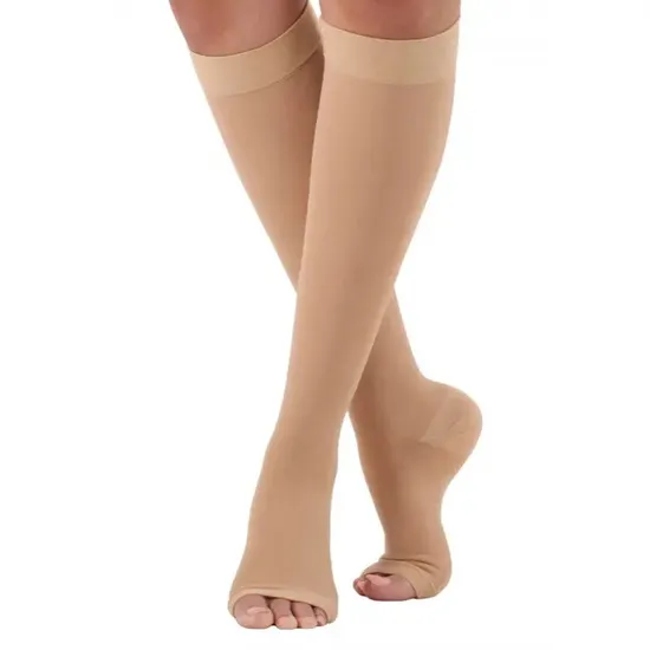Best Quality Firm Support Nylon Gradient Footless Compression Thigh High Stockings Socks