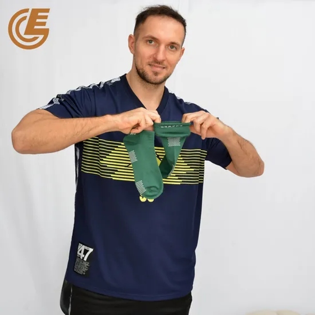 Qlm-321-1 Green Anti Slip Socks Compression Men′s Ankle Socks