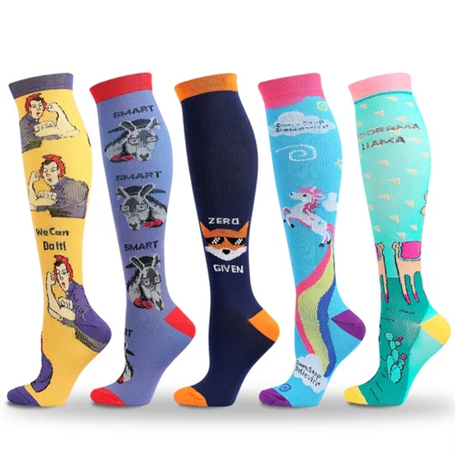 Cotton Latest Unisex Long Distance Running Badminton Fitness Compression Socks
