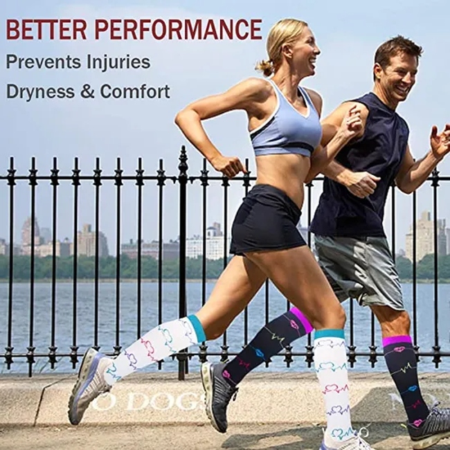 Dropship Compression Stockings 20-30 Mmhg Socks Fit for Outdoor Running Nurses Knee Stockings