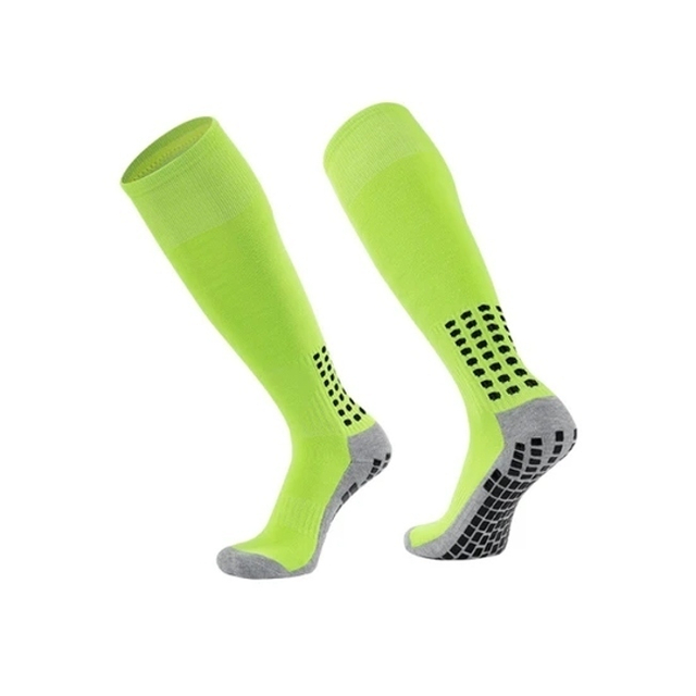 Soccer Socks Men Non-Slip Compression Towel Bottom Knee High Sports Grip Socks