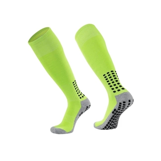 Soccer Socks Men Non-Slip Compression Towel Bottom Knee High Sports Grip Socks