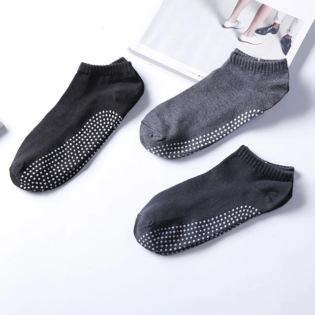 Specialty store Professional Silicone Anti-slip Yoga Socks Casual Breathable Solid Color Mens Sports Socks Men Male Low Cut 