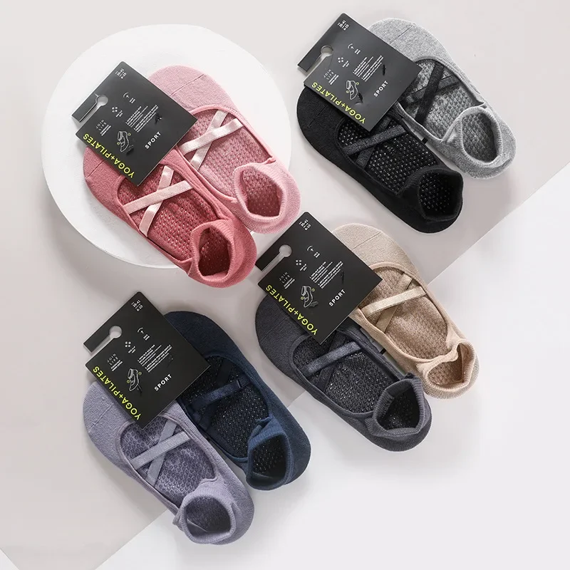 Best Price Cotton Breathable Sweat-absorbent Yoga Socks Women Silicone Anti-slip Sports Socks Indoor Dance Fitness Pilates 