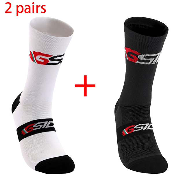 premium products New Cycling Socks Bike Nurse Compression Road Bike Running Mtb Knee high White Sports Funny Brand 