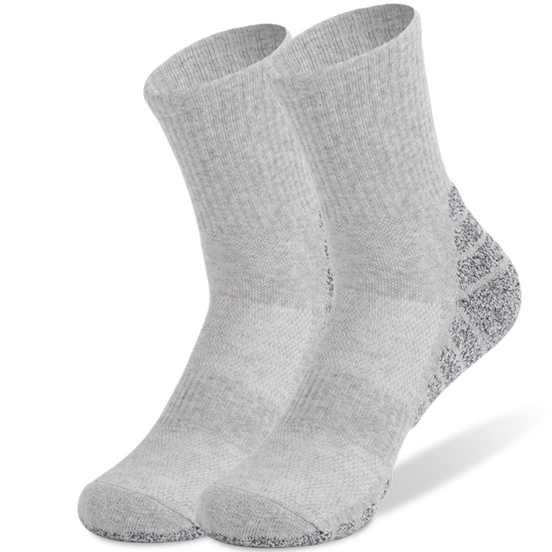 dropshipping Cotton Men's Socks High Quality Thick Towel Bottom Black White Grey Women's Crew Socks Anti-Odor Breathable 