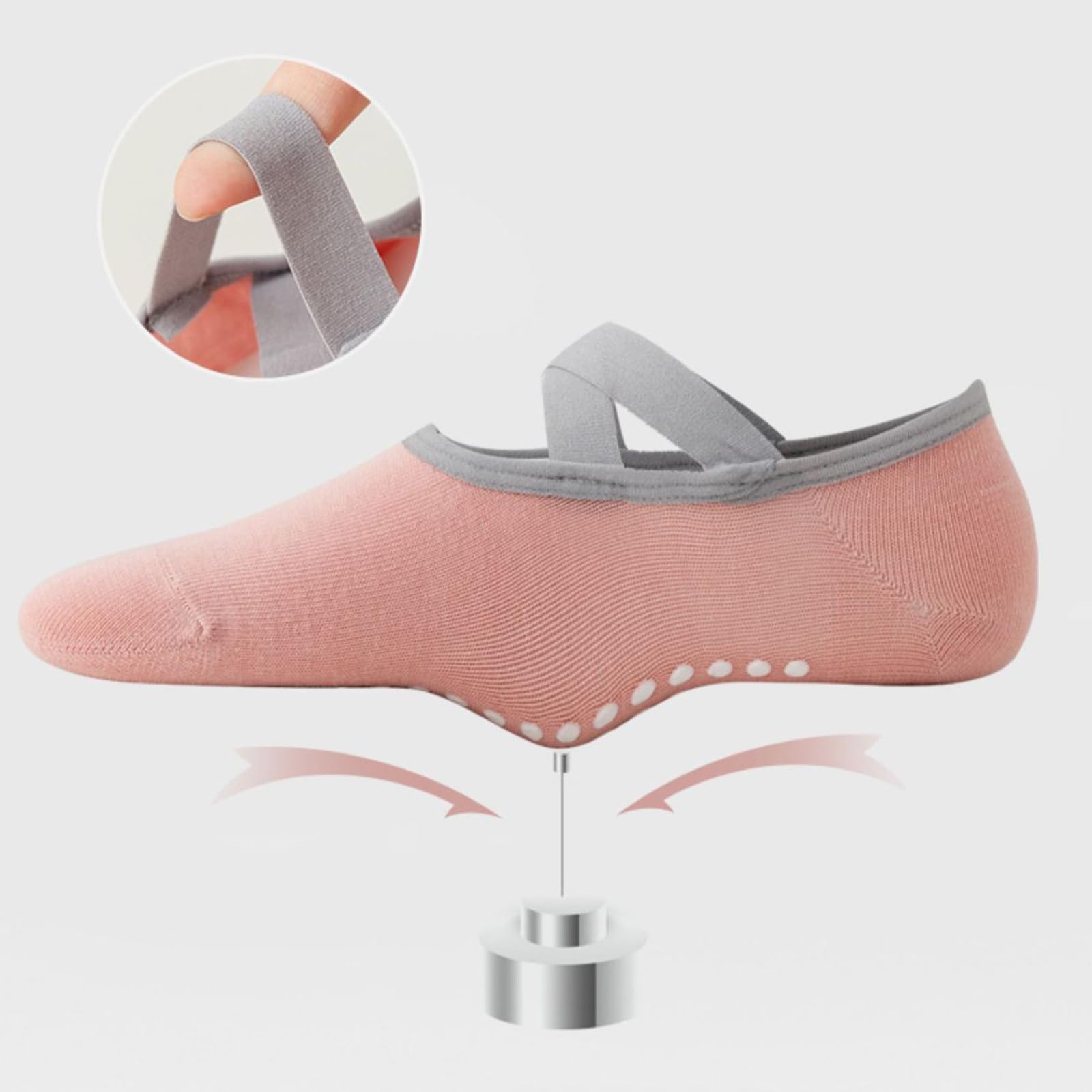 made-to-order Women Professional Pilates Socks Anti-Slip Breathable Backless Yoga Socks Ankle Ladies Ballet Dance Sports Socks 