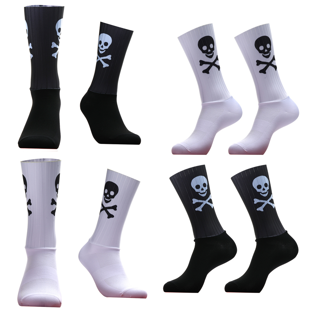Lowest Price Socks Cycling New Skull Sports Aero Silicone Non slip Pro Outdoor New Racing Bike Socks Road Running Socks 