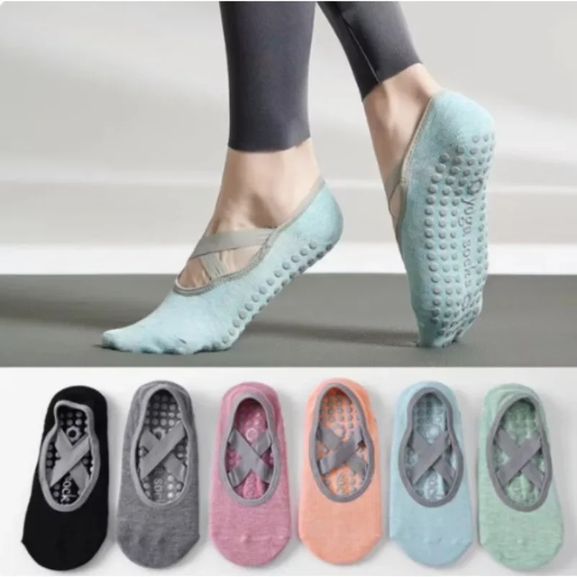 Bulk Purchase Yoga Socks Women Pilates Non-Slip Sports Socks Silicone Breathable Summer Fitness Bandage Dance Ballet Solid 