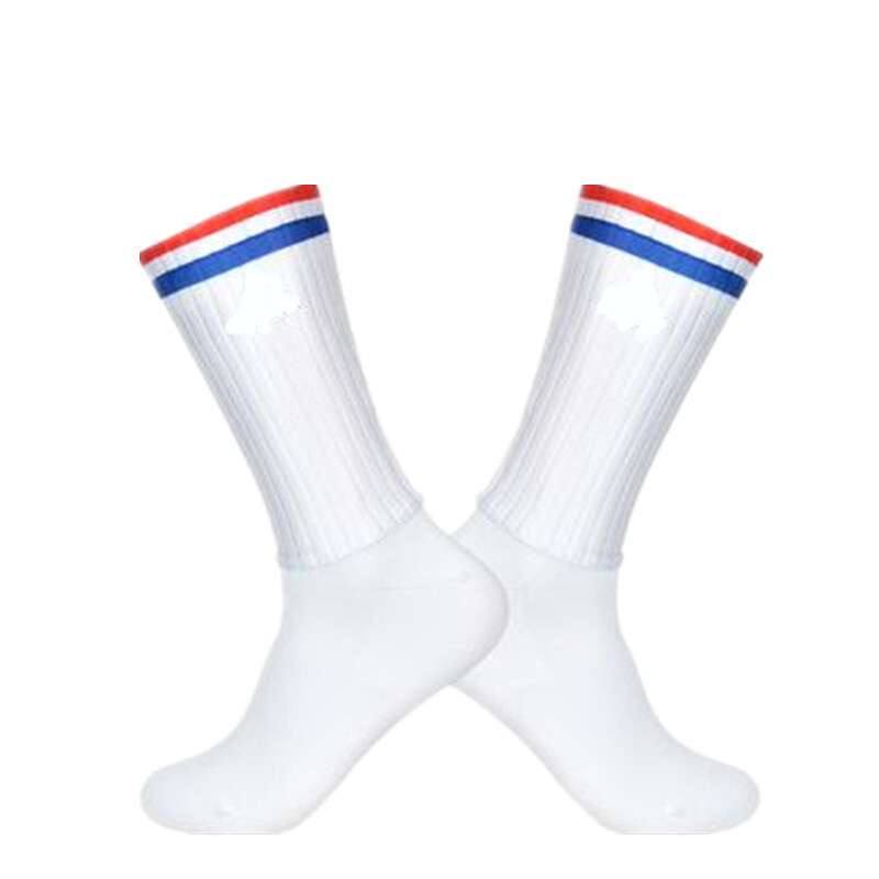 durable Socks Aero Anti Slip Silicone Summer Whiteline Cycling Socks Men Bicycle Sport Running Bike Socks Calcetines 