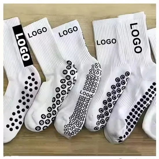 Factory Custom Wholesale Anti Slip Football Unisex Grip Crew Sport Non Slip Soccer OEM Men Athletic Grip Socks