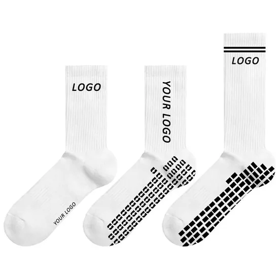 Custom Logo Soccer Football Socks Grip Anti Slip Sport Crew Socks