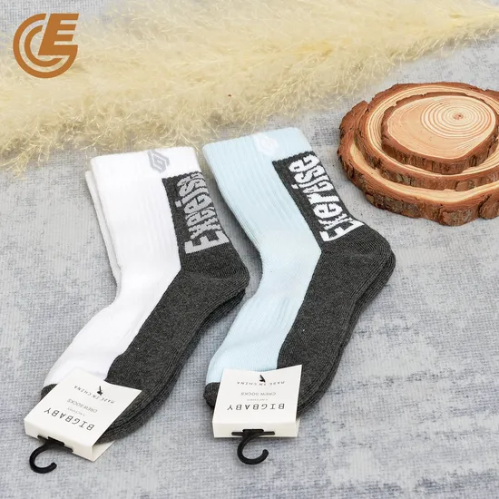 Thickened Terry Sports Custom Grip Sweat Absorption Soft Cotton Socks