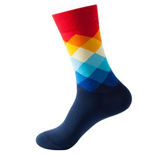 Men′ S Colorful Pattern Cotton Sock Wholesale and Custom Dress Socks