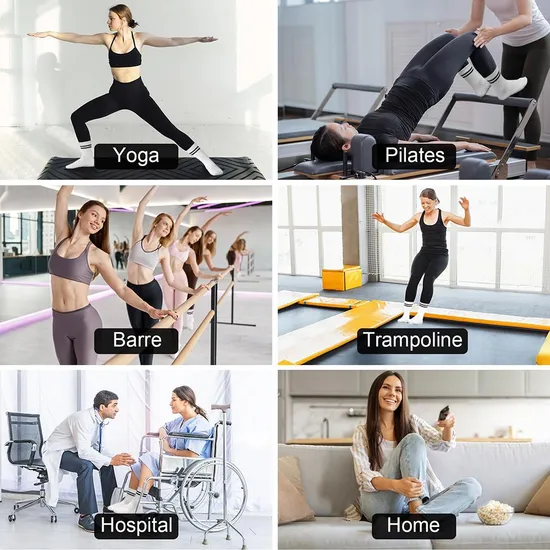 Custom Logo Anti Slip Grip Socks with Your Own Design for Pilates and Yoga