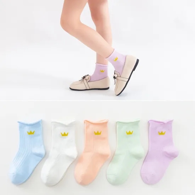 Autumn and Winter Solid Medium Cotton Superman Spider Man Cartoon Big Boy Socks