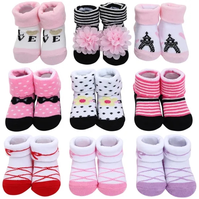 Bowbear Adorable Baby Pair Non Skid Bootie Sock