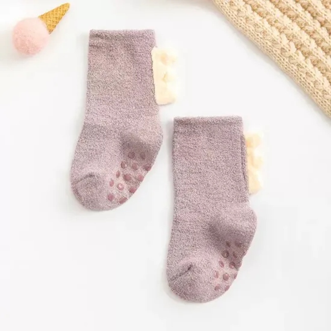 Wholesale Soft Comfortable Girls Baby Hosiery % Cotton Terry Children Sock Crew Socks for Baby