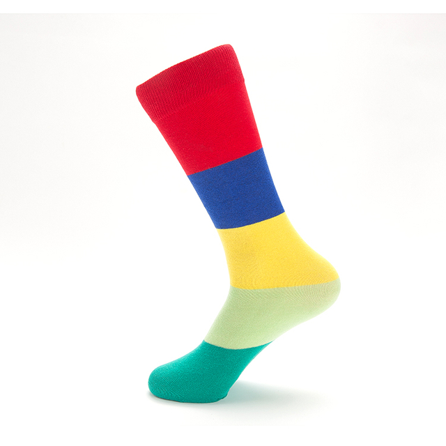 Sock style pattern customization Nylon sock tube mens high men's striped fashion socks