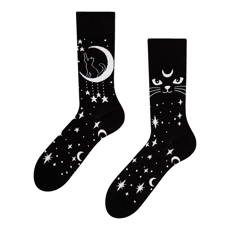 private transaction New Fashion Irregular AB Styles Unisex Crew Socks women Cotton Novelty Creative Cartoon Socks Gifts 