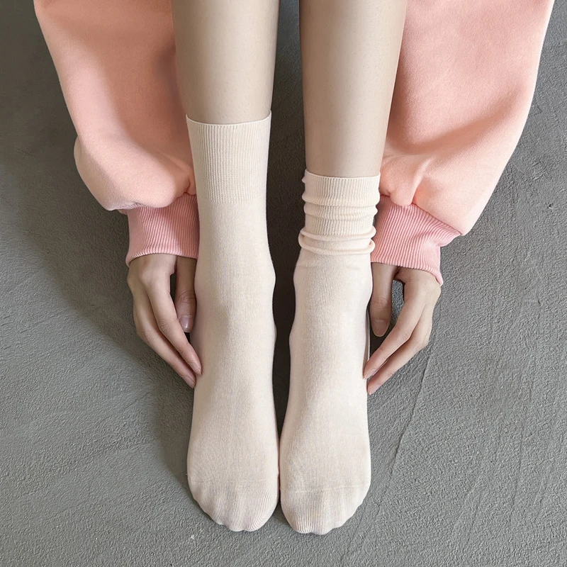 online selling women Socks Thin Summer New Solid Colorful Plain Crew Socks Casual Girls Cotton Trendy Simple Breathable Anti 