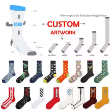  OEM Logo Crew Socks Men Running Sport Socks Cycle Athletic Custom Logo Basketball 