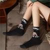  Ghostface Large Couple Sports Socks SpringSummer Basketball Socks Black and White Long Socks Men's Middle Socks Hip 