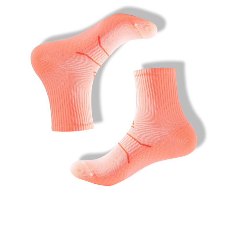  Terry Mid calf Athletic Socks Cross country Running Basketball Non slip Athletic 