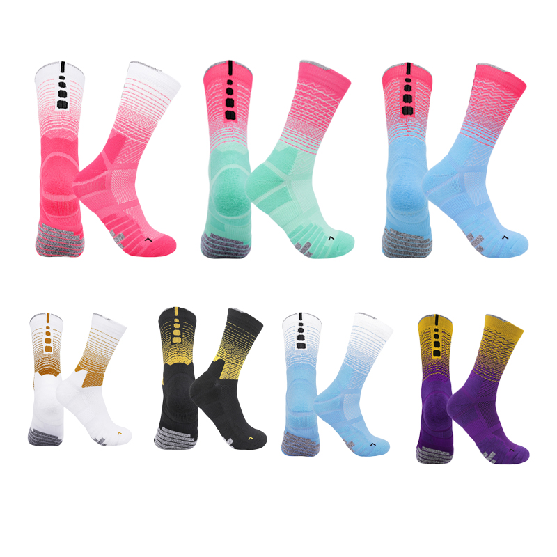 Men s Basketball Socks Middle Thickened Breathable Towel Bottom Colorful Fitness Running Cycling Hiking Sports Socks calcetines
