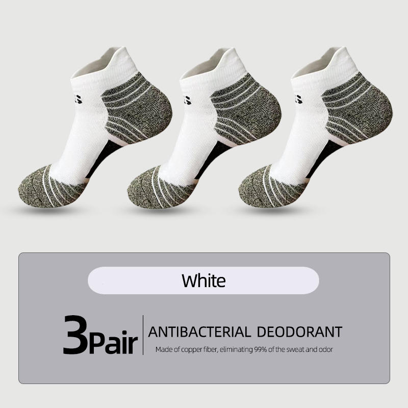  Cycling Bicycle Basketball Sports Socks for Men Nano Copper Fiber Deodorant Antibacterial Sock Running Climbing 