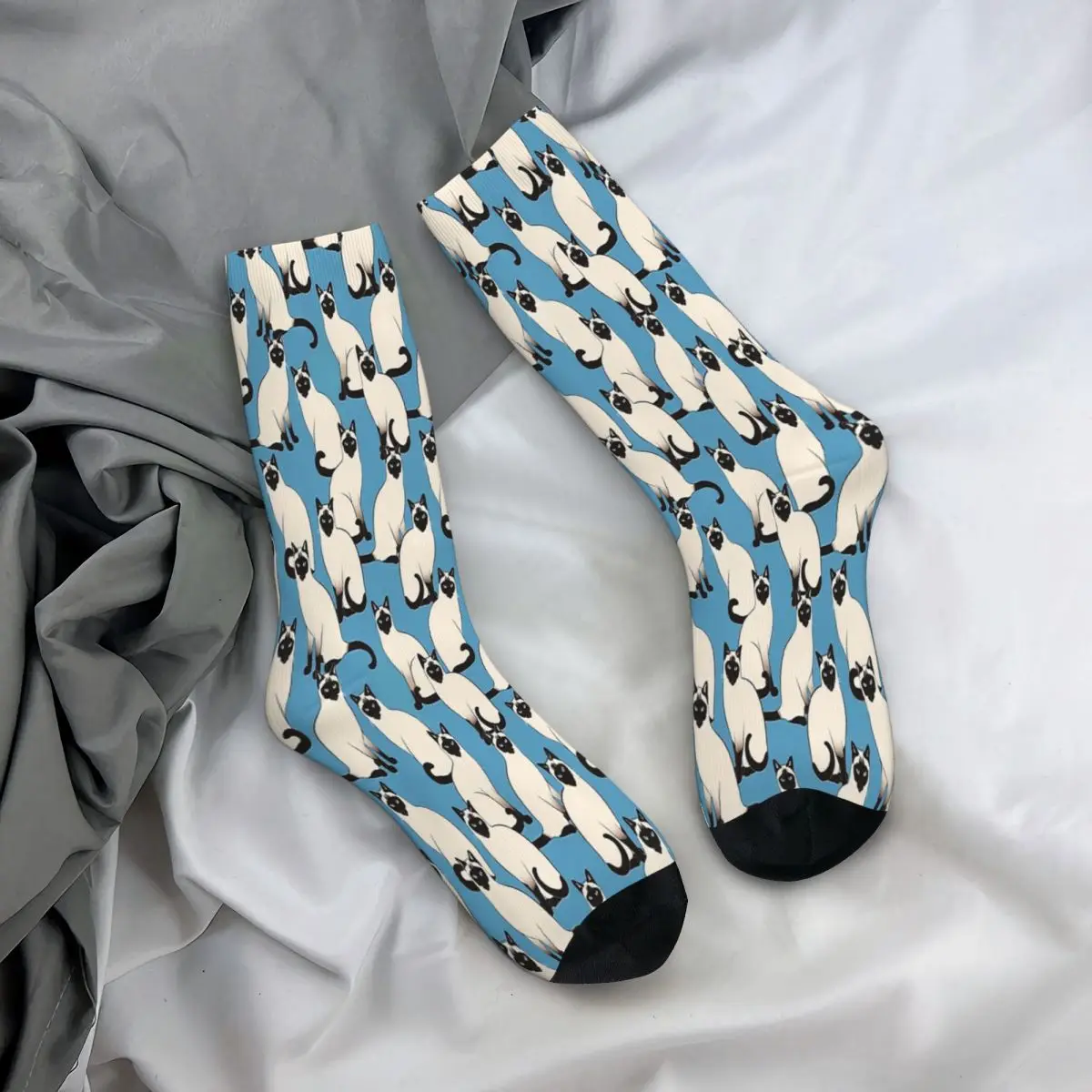 Trending Siamese Cats Looking At You Socks Male women Spring Stockings 