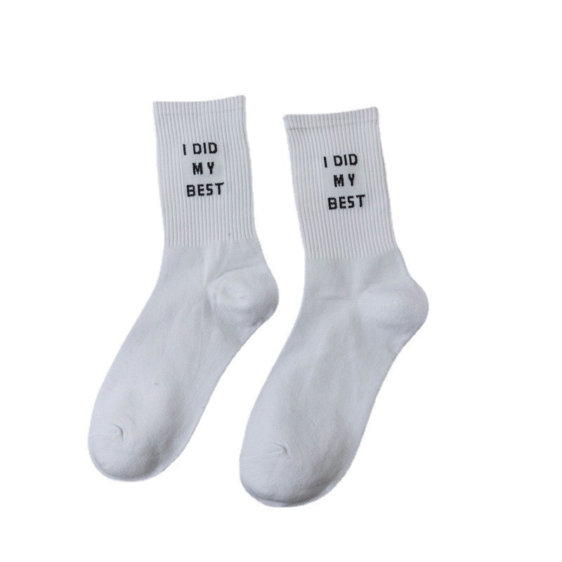 Packaging Customization Cotton Ruffles Ankle Socks women Cute Korean Stocking Girl Spring Black White Middle Tube 