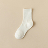 Free Size Solid Color Casual Business Cotton Men Women Crew Socks