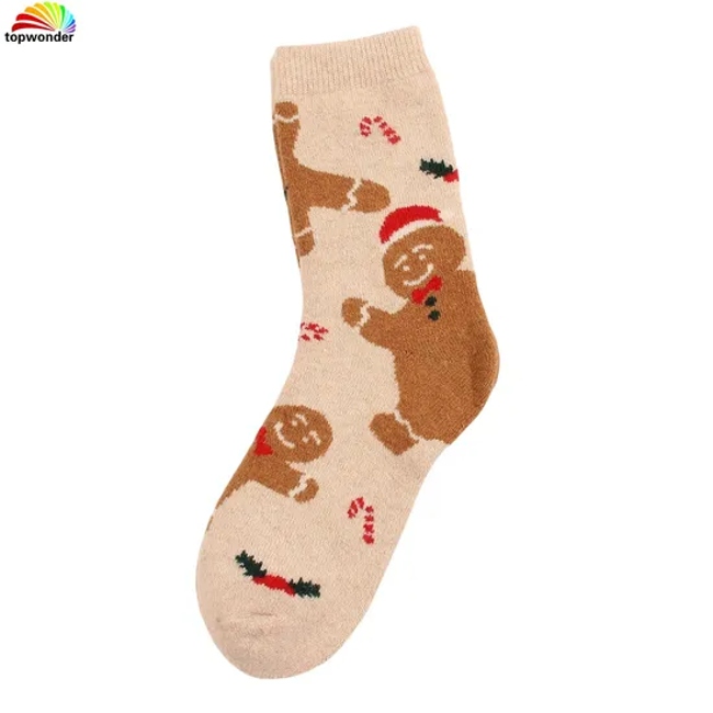 Customize and Wholesale All Sorts of Thick Thermal Cozy Winter X-Man Christmas Wool Sock in Many Designs, Colors and Sizes