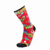 Low Price Crew Cotton Men Women Customized Red Printed Socks