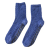 Coral Velvet Socks Men′s Winter Thick Half Side Solid Color Warm Socks