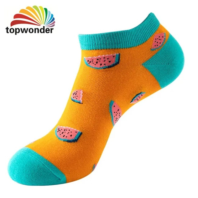 Wholesale and Customize All Designs of Fruit Sock Boat Sock Summer Sock Low Cut Sock in Many Colors Sizes and Material