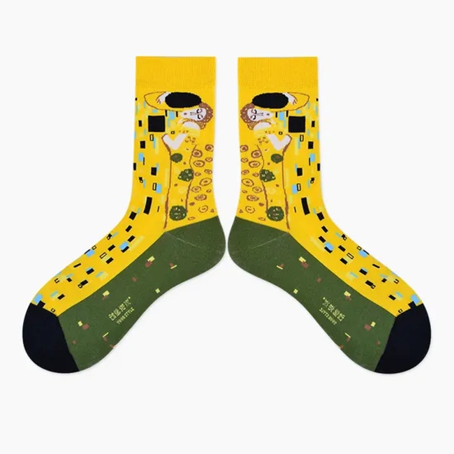 Fashion Low Price Unisex Men Women Cotton Wholesale Jacquard Crew Socks