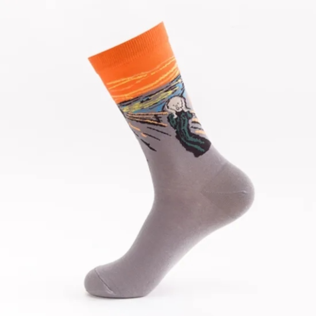 New Design Men Crew Cotton Comfortable Socks Custom Logo