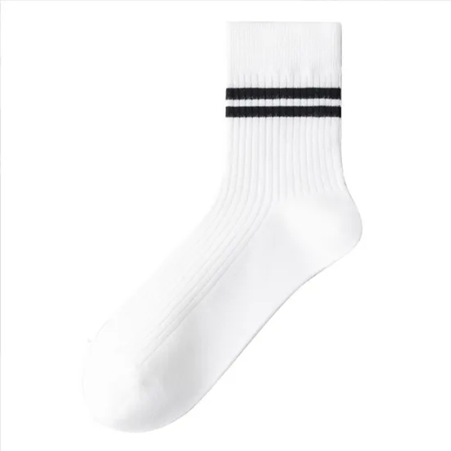 Cotton Crew Socks for Men, Long Sweat-Absorbent Winter Sports Socks