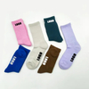 High Quality OEM Unisex Sports Athletic Logo Elasticity Breathable Cotton Crew Men Women Cushion Jacquard Embroidery Designer Custom Socks