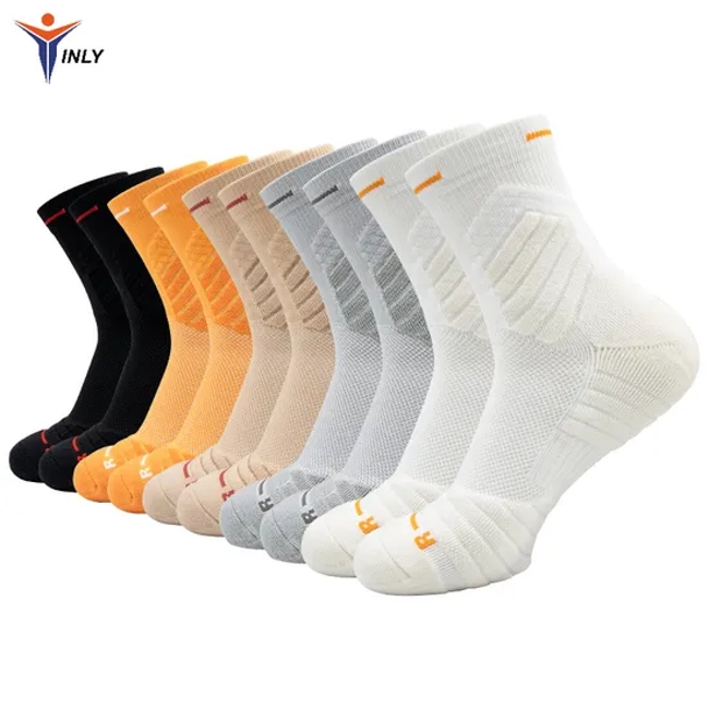 Wholesale Custom Unisex Man Cotton Compression Sport Soccer Basketball Socks