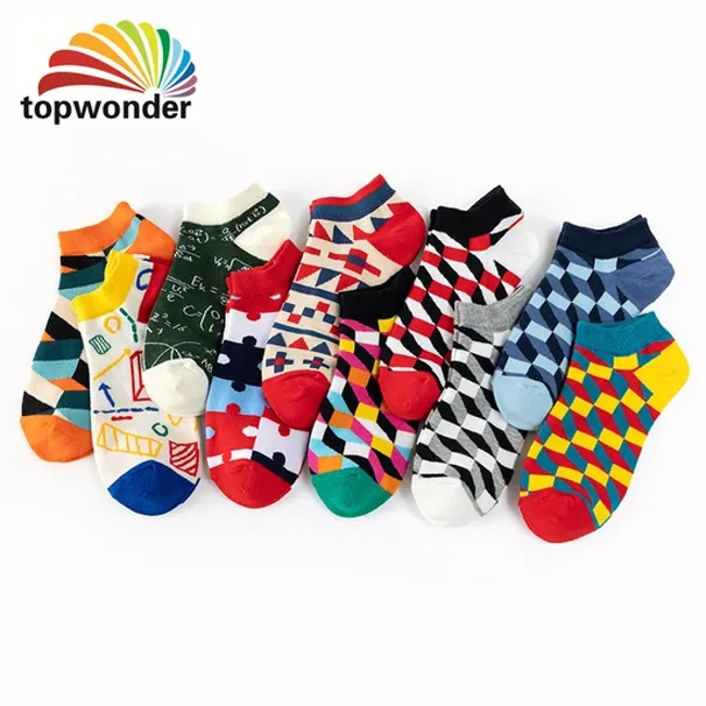 Wholesale and Customize All Designs of Geometric Figure Sock, Boat Sock, Low Cut Sock, Summer Sock in Many Colors, Sizes and Material