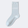 2024 Solid Color Women Men Casual Socks Custom Logo Crew Socks Spring and Summer Thick Cuff Socks