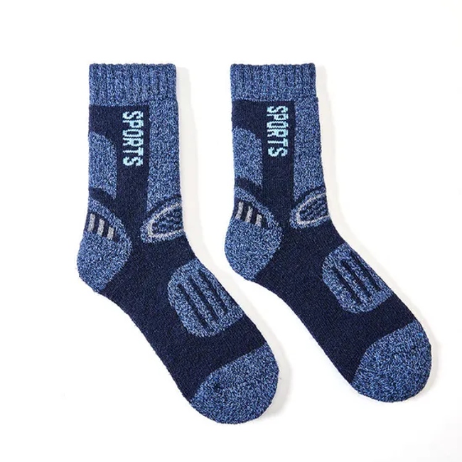 Winter Men Knee Long Thick Merino Alpaca Solid White Hiking Premium Sports Crew Socks Heavy Duty Training Work Boot