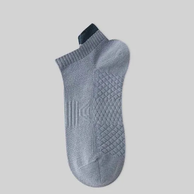 Men′s 7A Antibacterial and Deodorizing Summer Mesh Thin Short Socks Low-Top All-Cotton Breathable and Sweat-Absorbent Pure Cotton Men′s Boat Socks