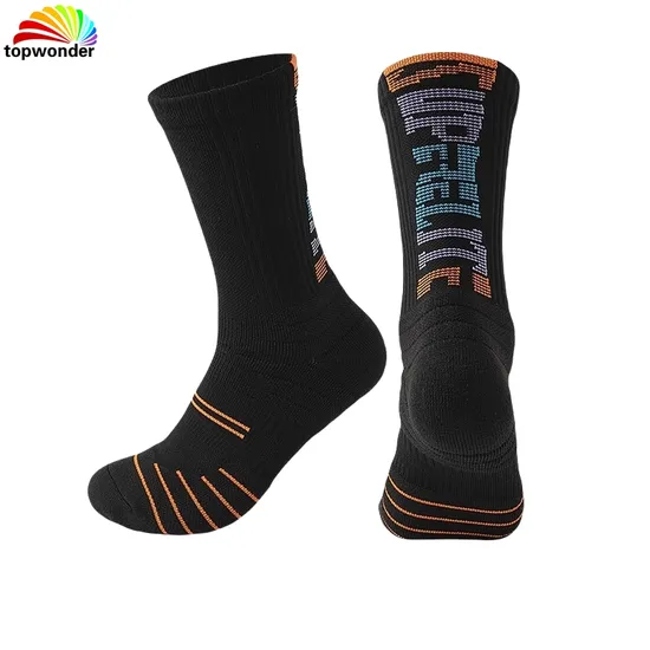 Customize and Wholesale All Sorts of Sport Crew Sock Basketball Sock Football Sock Running Sock Cycling Sock with Terry Cushion Bottom at Low Prices